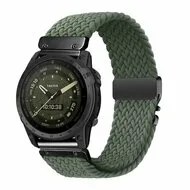 Braided nylon band met parachute sluiting - Groen - Garmin Instinct E - 40mm by Watchbandjes-shop – product photo