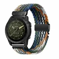 Braided nylon band met parachute sluiting - Multicolor Dark - Garmin Fenix 9 / 9 pro - 43mm by Watchbandjes-shop – product photo