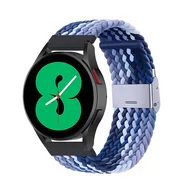 Braided nylon bandje - Blauw gemêleerd - Samsung Galaxy Watch 3 - 45mm by Watchbandjes-shop – product photo
