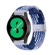 Braided nylon bandje - Blauw gemêleerd - Samsung Galaxy Watch Active 2 van Watchbandjes-shop – productfoto