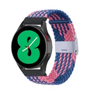 Braided nylon bandje - Blauw / roze - Huawei Watch 4 (pro) / 3 (pro) / Ultimate / Ultimate 2 van Watchbandjes-shop – productfoto