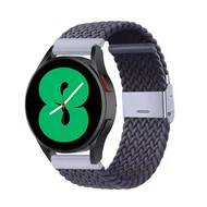 Braided nylon bandje - Donkergrijs - Samsung Galaxy Watch - 42mm by Watchbandjes-shop – product photo