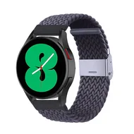 Braided nylon bandje - Donkergrijs - Xiaomi Redmi Watch 5 Active / Redmi Watch 5 Lite by Watchbandjes-shop – product photo
