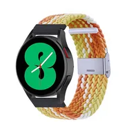 Braided nylon bandje - Geel / oranje - Samsung Galaxy Watch - 46mm / Samsung Gear S3 van Watchbandjes-shop – productfoto