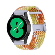 Braided nylon bandje - Geel / oranje - Samsung Galaxy Watch Active 2 by Watchbandjes-shop – product photo