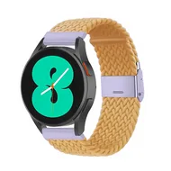 Braided nylon bandje - Geel - Samsung Galaxy Watch Active 2 fra Watchbandjes-shop – produktbillede