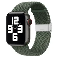 Braided nylon bandje - Groen - Geschikt voor Apple Watch 38mm / 40mm / 41mm / 42mm by Watchbandjes-shop – product photo