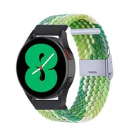 Braided nylon bandje - Groen / lichtgroen - Samsung Galaxy Watch 3 - 45mm by Watchbandjes-shop – product photo