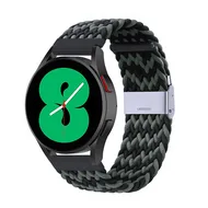 Braided nylon bandje - Groen / zwart - Huawei Watch 4 (pro) / 3 (pro) / Ultimate / Ultimate 2 by Watchbandjes-shop – product photo