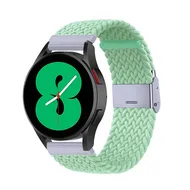 Braided nylon bandje - Lichtgroen - Samsung Galaxy Watch 6 Classic - 47mm & 43mm by Watchbandjes-shop – product photo