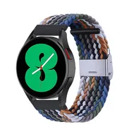 Braided nylon bandje - Multicolor Dark - Xiaomi Redmi Watch 5 Active / Redmi Watch 5 Lite van Watchbandjes-shop – productfoto