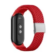 Braided nylon bandje - Rood - Xiaomi Smart Band 8 / 9 / 10 by Watchbandjes-shop – product photo