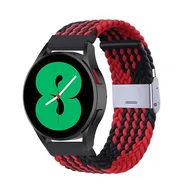 Braided nylon bandje - Rood / zwart - Huawei Watch GT 2 Pro / GT 3 Pro - 46mm van Watchbandjes-shop – productfoto