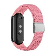 Braided nylon bandje - Roze - Xiaomi Smart Band 8 / 9 / 10 by Watchbandjes-shop – product photo