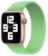 Braided Solo Loop nylon bandje - Maat: L - Lichtgroen - Geschikt voor Apple Watch 44mm / 45mm / 46mm / 49mm by Watchbandjes-shop – product photo