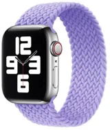 Braided Solo Loop nylon bandje - Maat: M - Lila - Geschikt voor Apple Watch 38mm / 40mm / 41mm / 42mm by Watchbandjes-shop – product photo