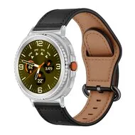 Classic leren band - Zwart - Samsung Galaxy Watch 8 - 40mm / 44mm by Watchbandjes-shop – product photo