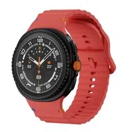 Classic Wave siliconen band - Rood - Samsung Galaxy Watch 8 - 40mm / 44mm van Watchbandjes-shop – productfoto