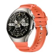 Contour siliconen band 'True Fit' - Oranje - Huawei Watch 5 - 46mm van Watchbandjes-shop – productfoto
