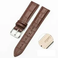 Crocodile leren bandje - Bruin - Xiaomi Mi Watch / Xiaomi Watch 2 / Xiaomi Watch S1 / S2 / S3 / S4 (47mm) by Watchbandjes-shop – product photo