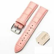 Crocodile leren bandje - Roze - Xiaomi Mi Watch / Xiaomi Watch 2 / Xiaomi Watch S1 / S2 / S3 / S4 (47mm) by Watchbandjes-shop – product photo