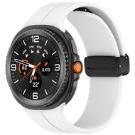 D-buckle Solid Line sportbandje - Wit - Samsung Galaxy Watch 8 - 40mm / 44mm by Watchbandjes-shop – product photo