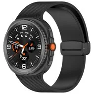 D-buckle sportband - Zwart - Samsung Galaxy Watch 8 - 40mm / 44mm van Watchbandjes-shop – productfoto
