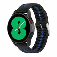 Dot Pattern bandje - Zwart met blauw - Samsung Galaxy Watch - 46mm / Samsung Gear S3 by Watchbandjes-shop – product photo