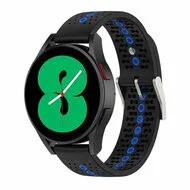 Dot Pattern bandje - Zwart met blauw - Samsung Galaxy Watch Active 2 by Watchbandjes-shop – product photo