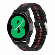 Dot Pattern bandje - Zwart met rood - Samsung Galaxy Watch 5 (Pro) - 40mm / 44mm / 45mm by Watchbandjes-shop – product photo