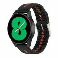 Dot Pattern siliconen bandje - Zwart met rood - Huawei Watch 5 - 46mm by Watchbandjes-shop – product photo