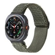Elastische solo loop nylon bandje - Donkergroen - Samsung Galaxy Watch 8 - 40mm / 44mm by Watchbandjes-shop – product photo