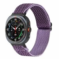 Elastische solo loop nylon bandje - Paars - Samsung Galaxy Watch 8 Classic - 46mm van Watchbandjes-shop – productfoto
