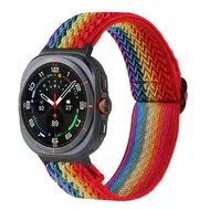 Elastische solo loop nylon bandje - Regenboog - Samsung Galaxy Watch 8 - 40mm / 44mm van Watchbandjes-shop – productfoto