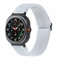 Elastische solo loop nylon bandje - Wit - Samsung Galaxy Watch 9 - 40mm / 44mm by Watchbandjes-shop – product photo