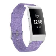 Fitbit Charge 3 & 4 nylon bandje - Licht paars de Watchbandjes-shop – photo produit