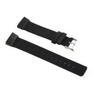 Fitbit Charge 3 & 4 nylon bandje - Zwart van Watchbandjes-shop – productfoto
