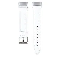 Fitbit Charge 5 & 6 bandje - Echt leer - Wit by Watchbandjes-shop – product photo