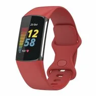 FitBit Charge 5 & 6 Sportbandje met dubbele lus - Rood - Maat: L by Watchbandjes-shop – product photo