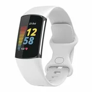 FitBit Charge 5 & 6 Sportbandje met dubbele lus - Wit - Maat: S de Watchbandjes-shop – photo produit