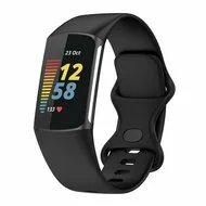 FitBit Charge 5 & 6 Sportbandje met dubbele lus - Zwart - Maat: S by Watchbandjes-shop – product photo