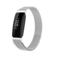 Fitbit Inspire 2 & Ace 3 Milanese bandje - Maat: Small - Zilver by Watchbandjes-shop – product photo