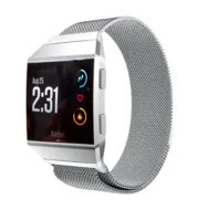Fitbit Ionic Milanese bandje - Maat: Large - Zilver by Watchbandjes-shop – product photo