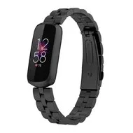 Fitbit Luxe - Stalen schakelband - Zwart by Watchbandjes-shop – product photo