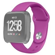 Fitbit Versa 1 / 2 & Lite siliconen bandje - Maat: Large - Paars by Watchbandjes-shop – product photo