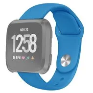 Fitbit Versa 1 / 2 & Lite siliconen bandje - Maat: Small - Blauw de Watchbandjes-shop – photo produit