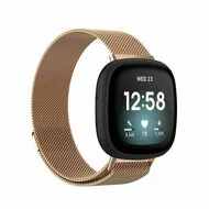 Fitbit Versa 3/4 & Sense 1/2 milanese bandje - Large - Champagne goud van Watchbandjes-shop – productfoto