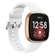 Fitbit Versa 3 & 4 / Sense 1 & 2 - Siliconen bandje - Wit by Watchbandjes-shop – product photo