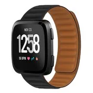 Fitbit Versa 3/4 & Sense 1/2 - Siliconen Loop bandje - Zwart by Watchbandjes-shop – product photo