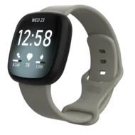 Fitbit Versa 3 & 4 / Sense 1 & 2 Sportbandje - Grijs - Maat: S/M van Watchbandjes-shop – productfoto